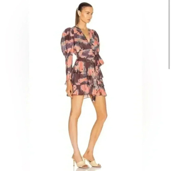 NWT Ulla Johnson Semira Silk‎ Tie-Dyed Mini Dress size 0 - Picture 4 of 12